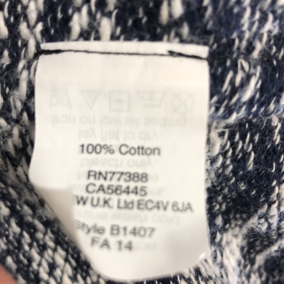 Madewell Marled Textured Blue Sweatshirt Dress Size Small - Picture 6 of 8